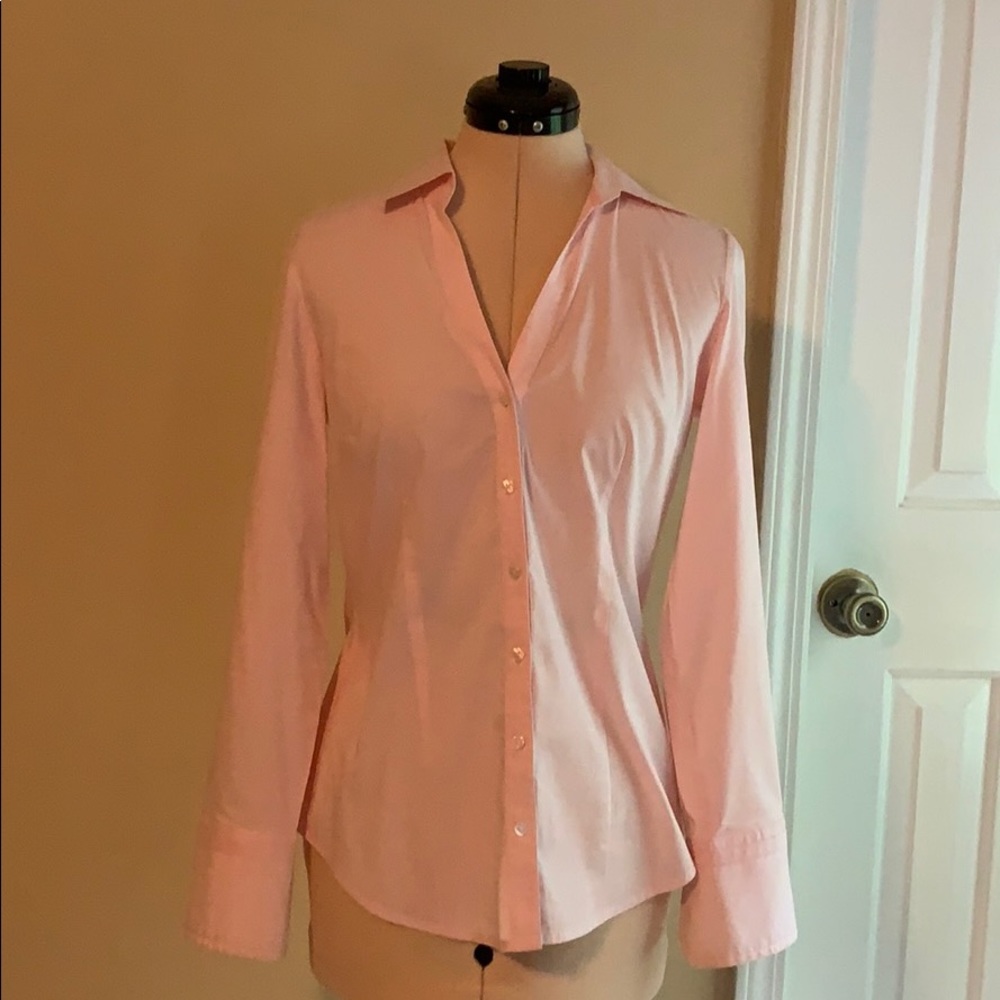 Express pink button down shirt